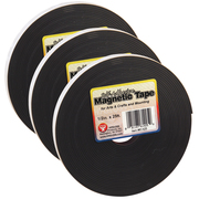 Hygloss Products Magnetic Strips, 0.5" x 300" Per Roll, PK3 61425